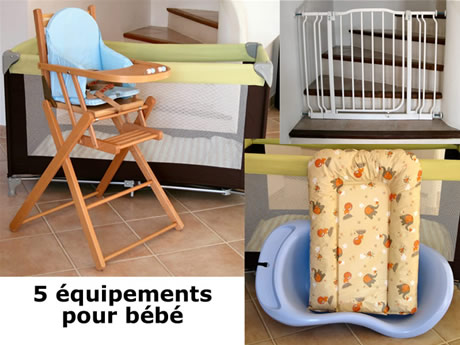 Quelques équipements pour le bébé
